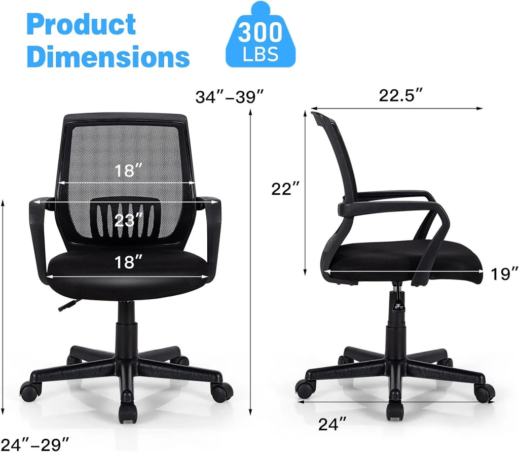 Black Mesh Ergonomic Office Chair L731