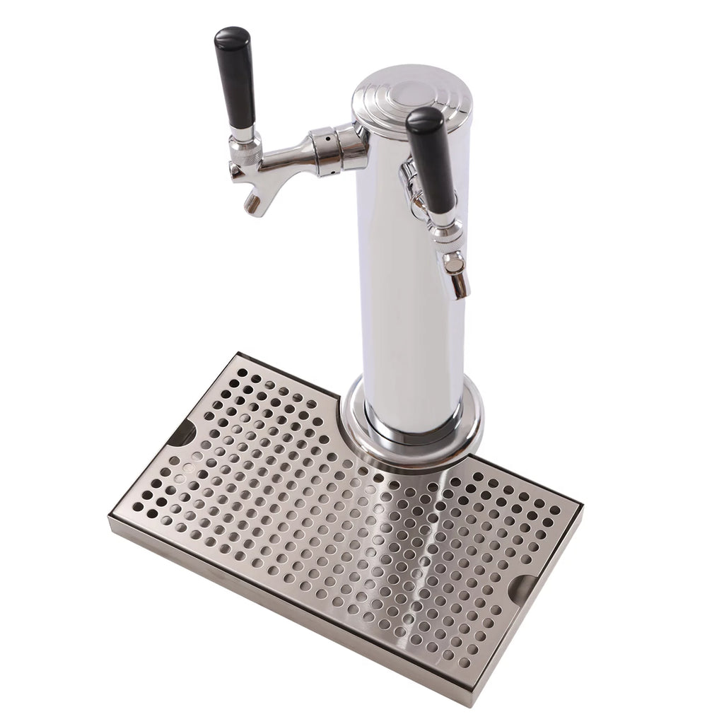 Stainless Steel Double Tap Beer Conversion Kit with Dual Gauge Regulator S865