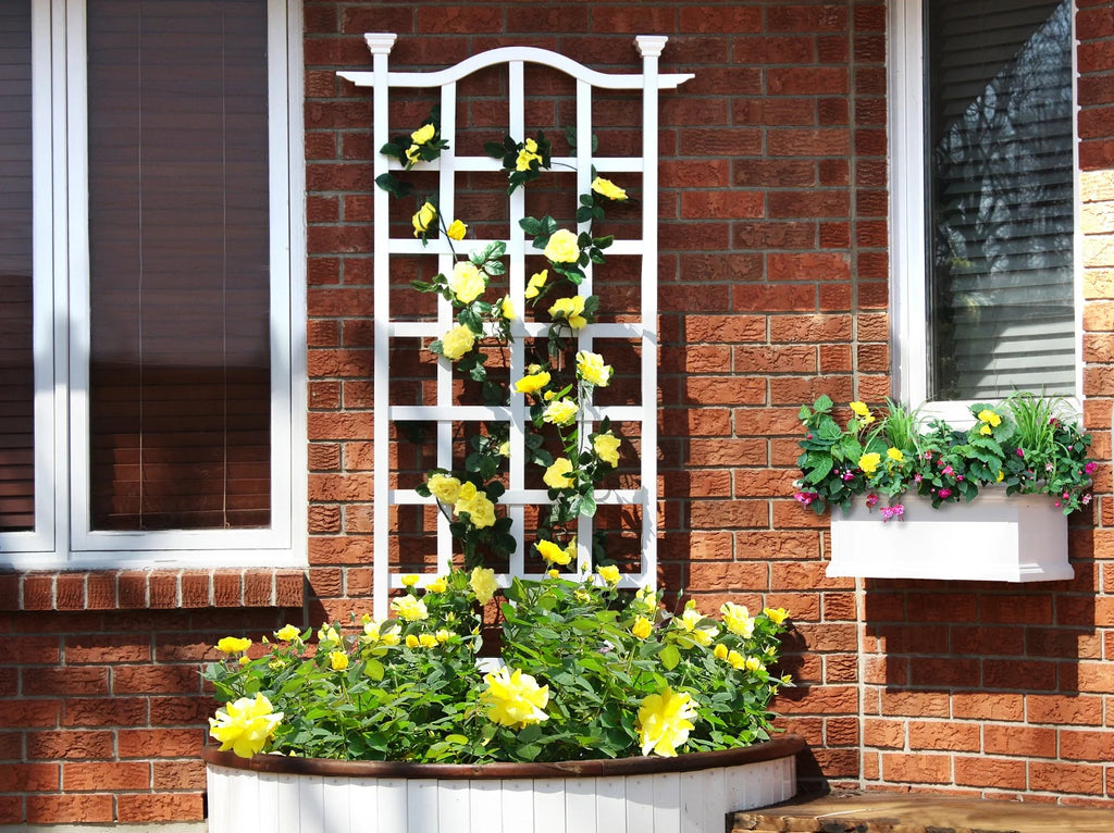 White Vinyl Trellis J394