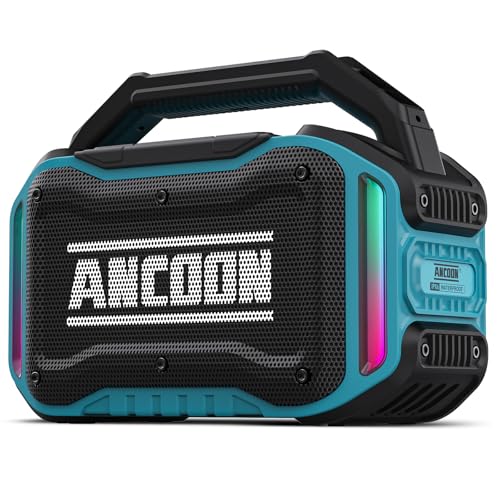 Bluetooth Wireless Speaker with Bass, 20H Playtime, IPX6 Waterproof (Black) C144