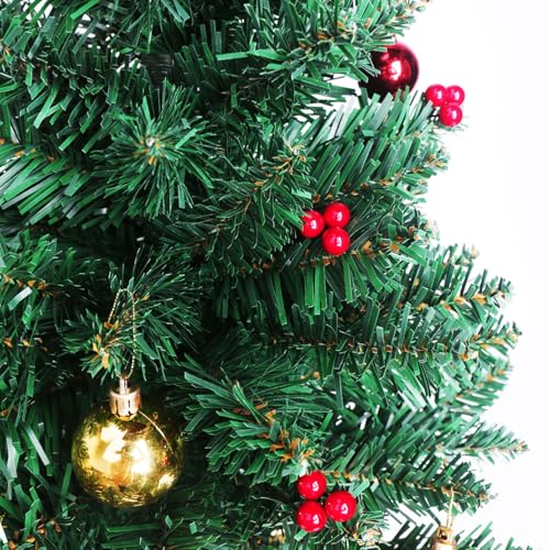 24 Inch Artificial Christmas Tree with LED Lights and Ornaments T21419