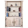 Natural Wood Bookcase with Storage Q437766