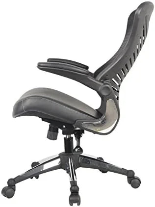 Black Ergonomic Mesh Office Chair with Flip-up Arms W41281