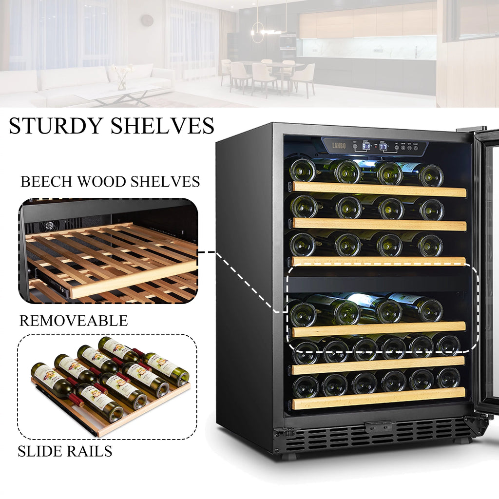 24 inch 44 Bottle Dual Zone Wine Cooler O9251