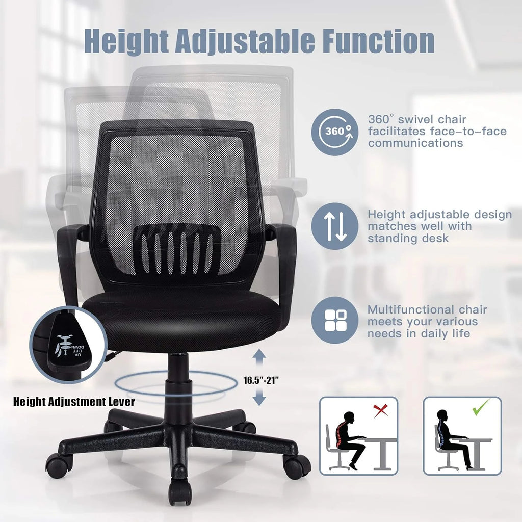 Black Mesh Ergonomic Office Chair L731