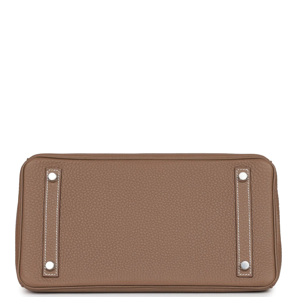 Etoupe Togo Palladium Hardware Handbag F4029