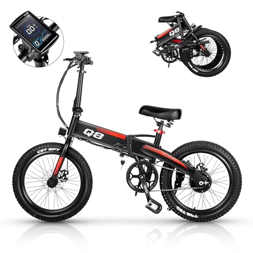 Folding Electric Bike with 576WH Removable Battery, 500W Motor, 20MPH Q89442