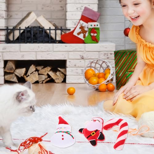 6pcs Christmas Catnip Plush Cat Chew Toy K706