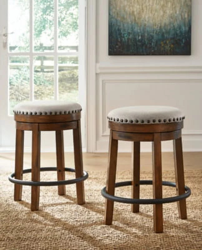 24" Counter Height Upholstered Swivel Stool A809