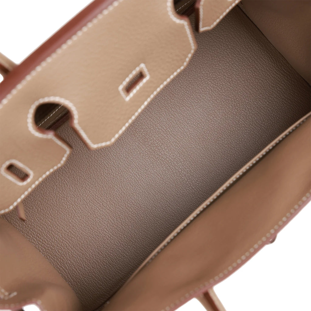 Etoupe Togo Palladium Hardware Handbag F4029