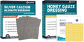 Silver Calcium Alginate Dressing 4''x4'' 10pcs + Manuka Honey Gauze Dressing 4'' x 4'' 10pcs K832