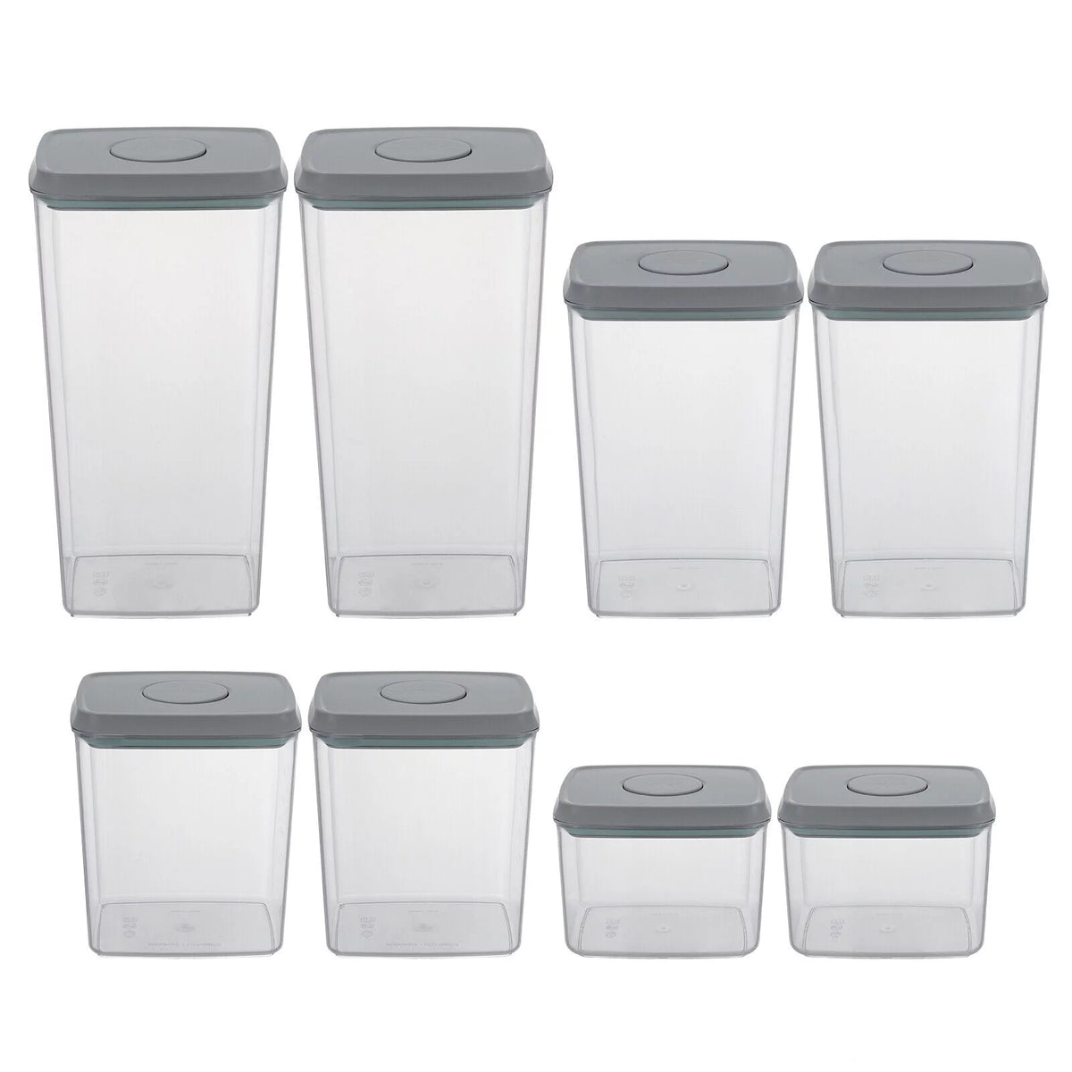 8 Piece Airtight Stackable Plastic Food Storage Containers W552
