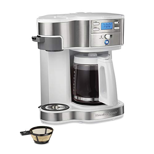 2-Way 12 Cup Programmable Drip Coffee Maker & Single Serve Machine, Glass Carafe, Black H54401