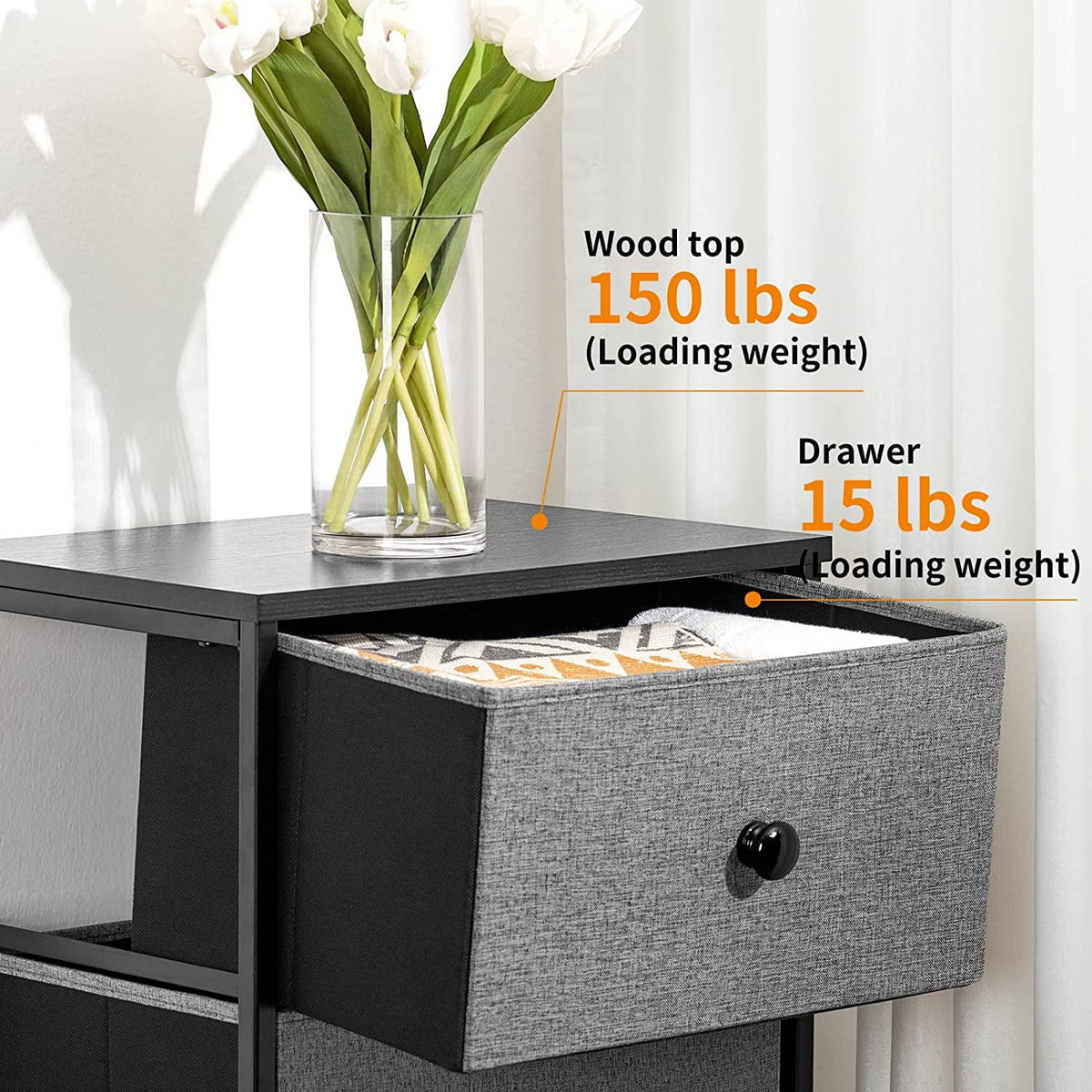 5 Drawer Narrow Tower Dresser with MDF Top X18835