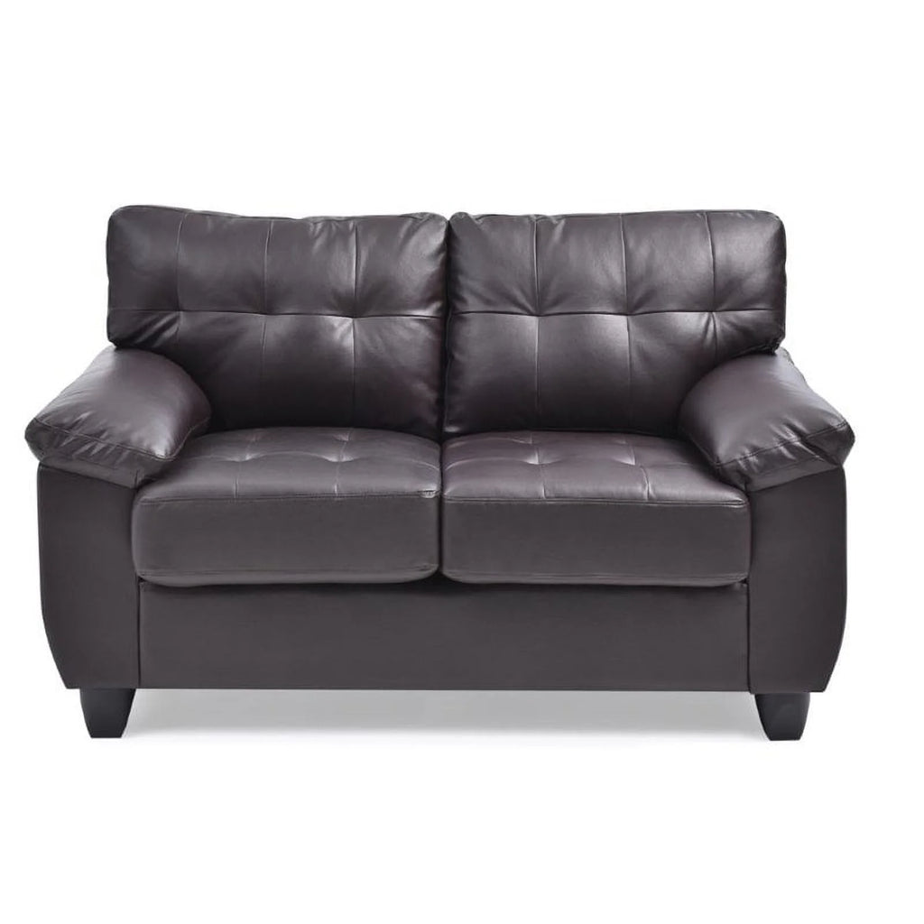 Faux Leather Loveseat N4782