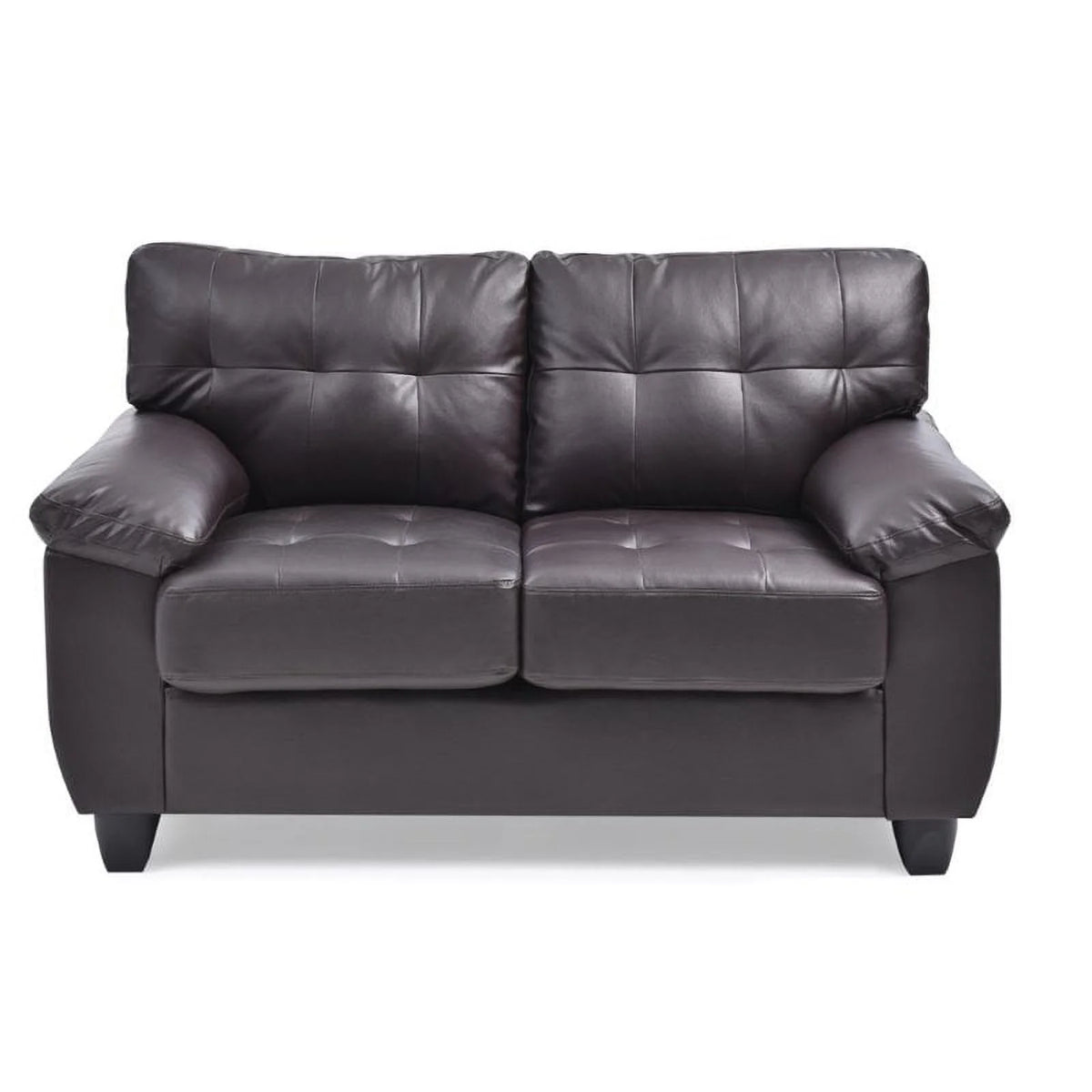 Faux Leather Loveseat N4782
