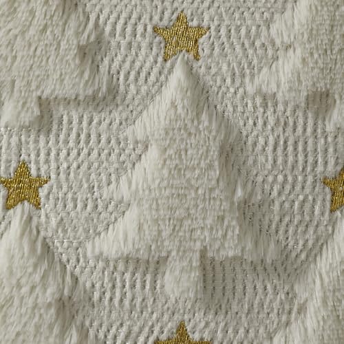 Dark Green Christmas Tree Pillow Covers 18 x 18 inch Set of 2 Plush Faux Fur I12057