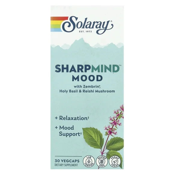 Nootropic Mood and Relaxation Support Supplement 30 VegCaps H309104