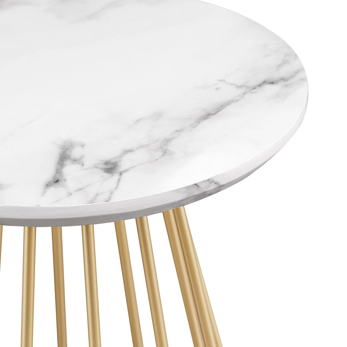 Modern 16" Accent Table with Metal Cage Base N1150