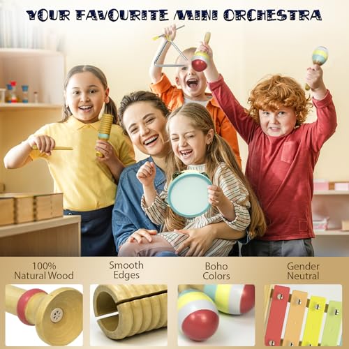 Wooden Musical Instruments Drum Set Q43838