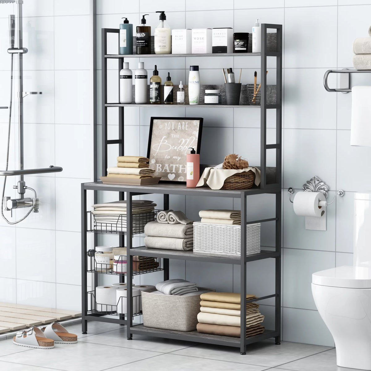5-Tier Kitchen Bakers Rack with Baskets K228