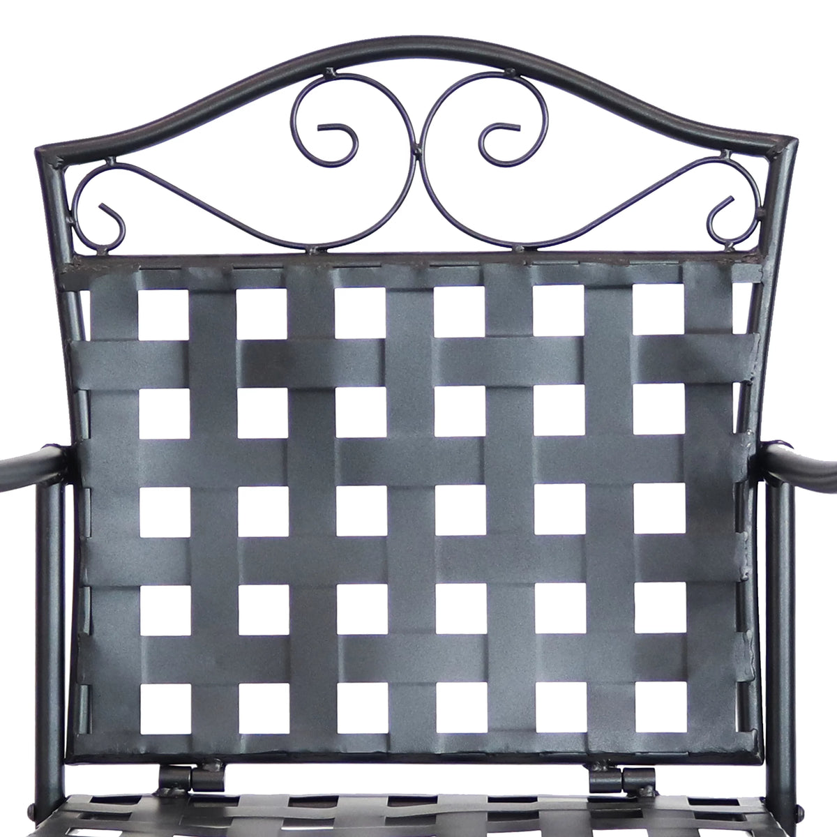 Black Wrought Iron Bar Chair and Table Set T703