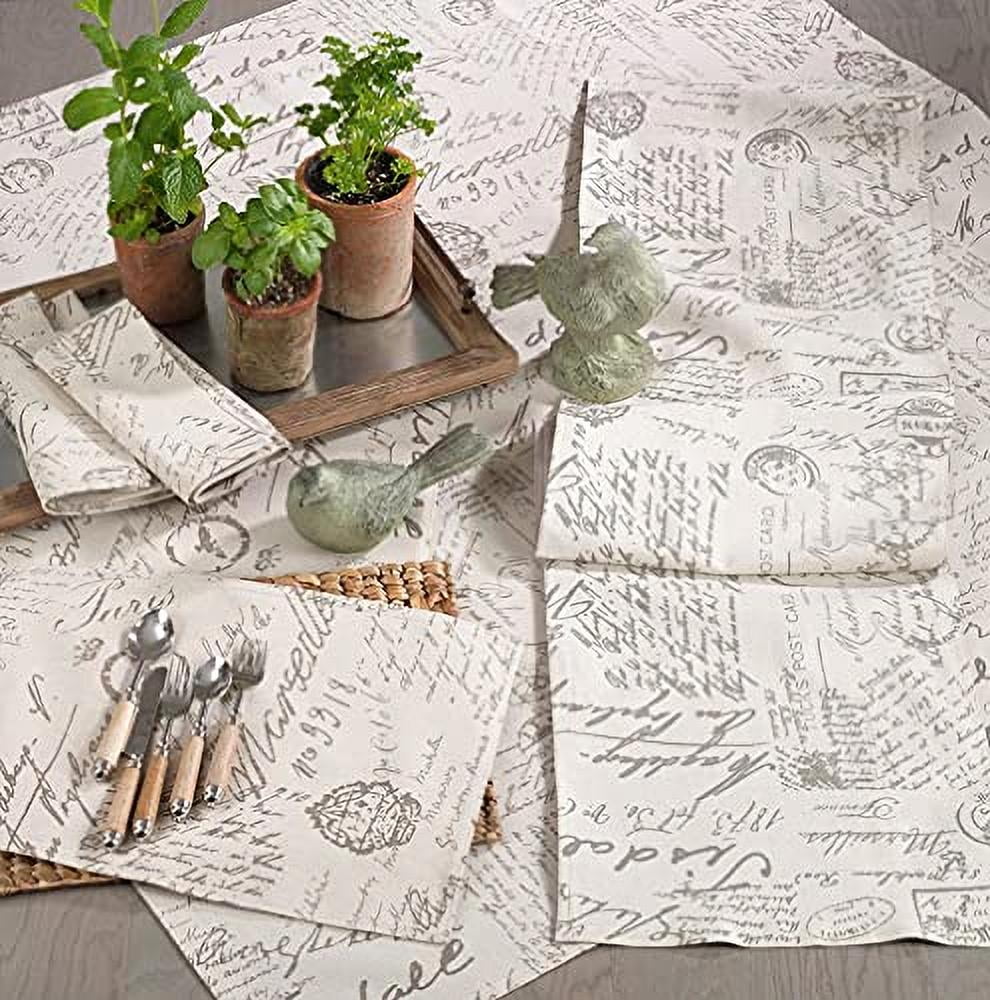 Old Fashioned Script Print Tablecloth Q38742