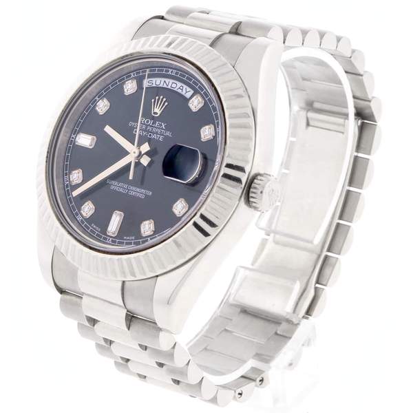 Silver Diamond Scale 41mm Watch E954