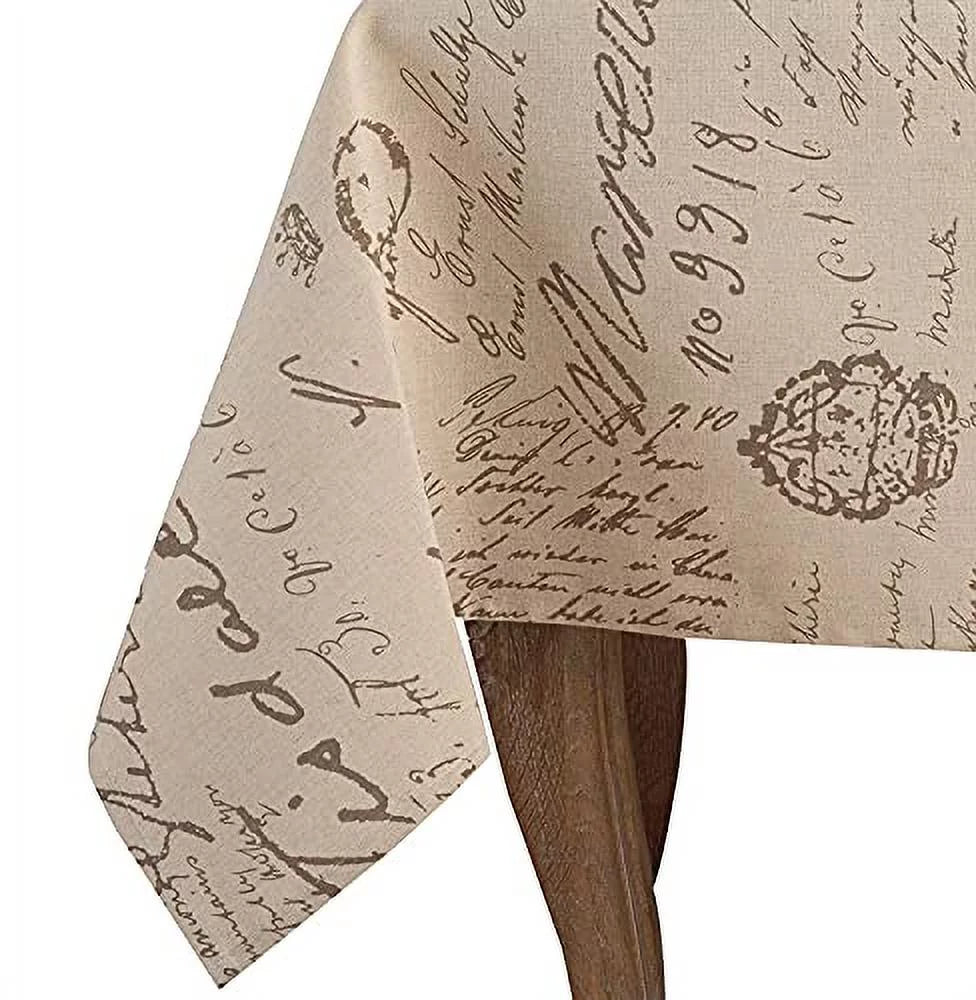Old Fashioned Script Print Tablecloth Q38742