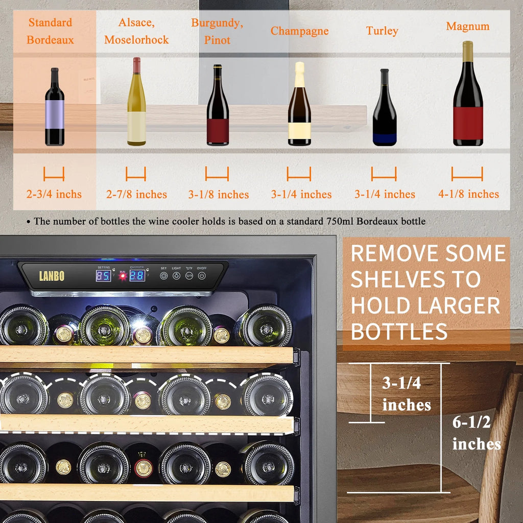 24 inch 44 Bottle Dual Zone Wine Cooler O9251