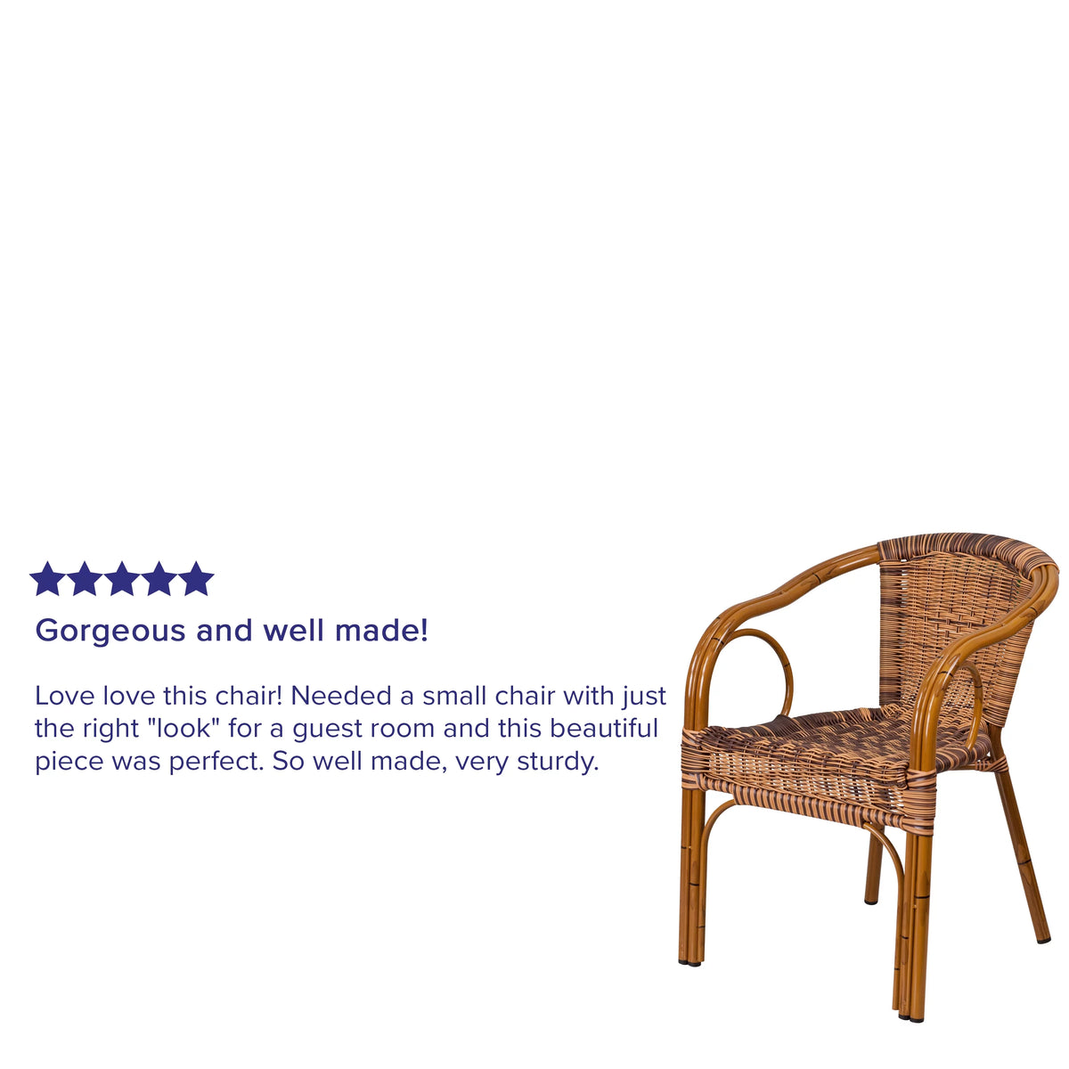Brown Rattan Patio Chair with Dark Red Frame G4901