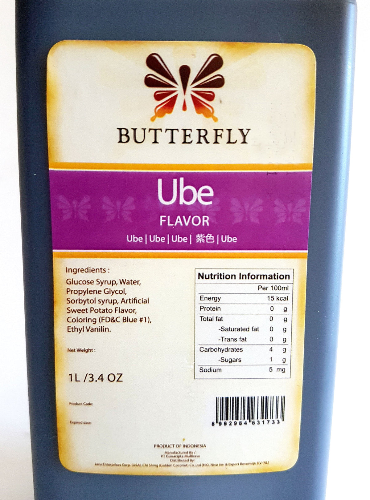 Ube Purple Yam Flavoring Extract 1 Liter 33.8 Oz S169