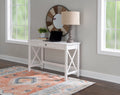 Antique White Single Drawer Writing Desk C666