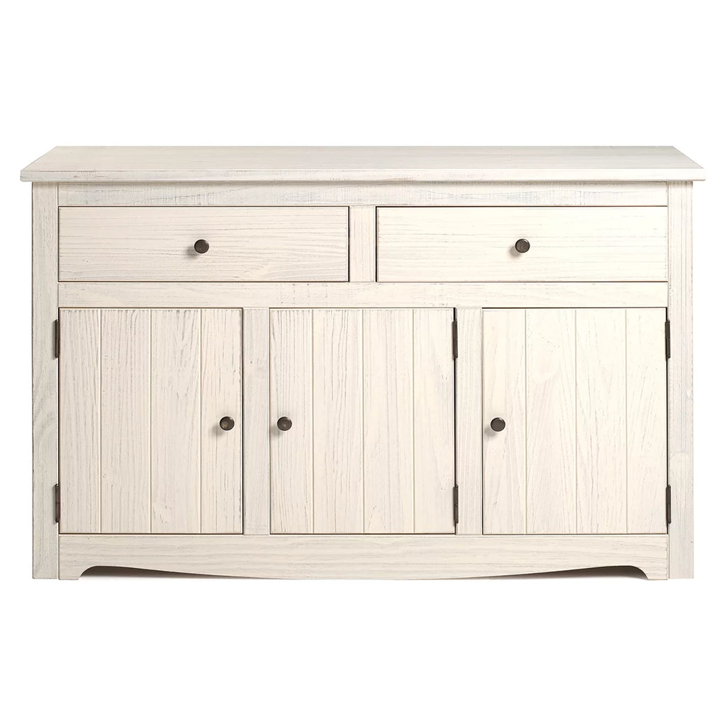 White Distressed Wood Buffet Sideboard Y8768