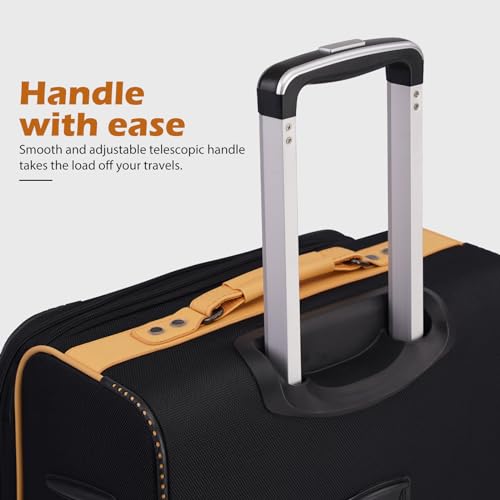 4 Piece Set Expandable Spinner Softshell Luggage S5379