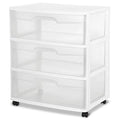 Plastic Storage Drawer Cart with 3 Clear Drawers M185