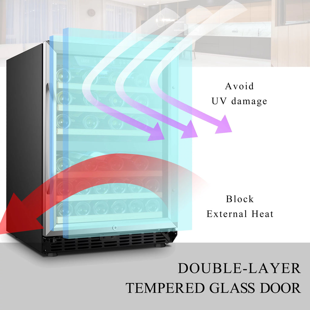 24 inch 44 Bottle Dual Zone Wine Cooler O9251