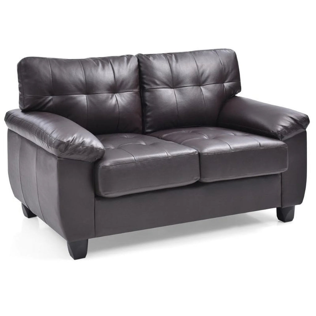 Faux Leather Loveseat N4782
