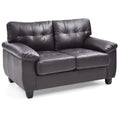 Faux Leather Loveseat N4782