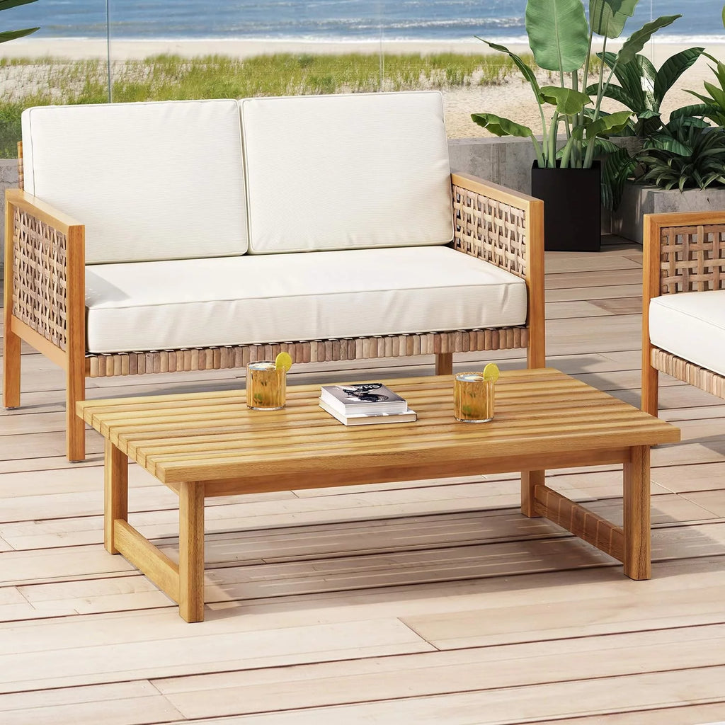 Acacia Wood Coffee Table D896