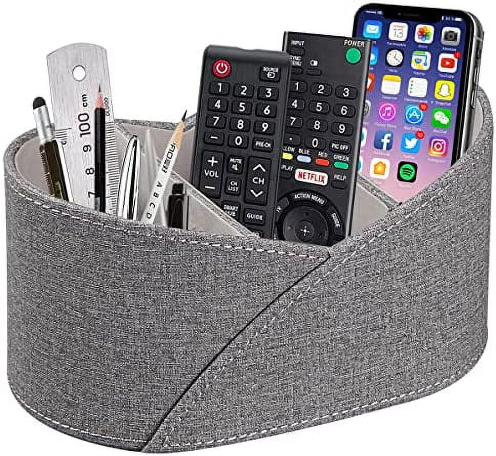 PU Leather Remote Control Holder with 3 Compartments Z6243