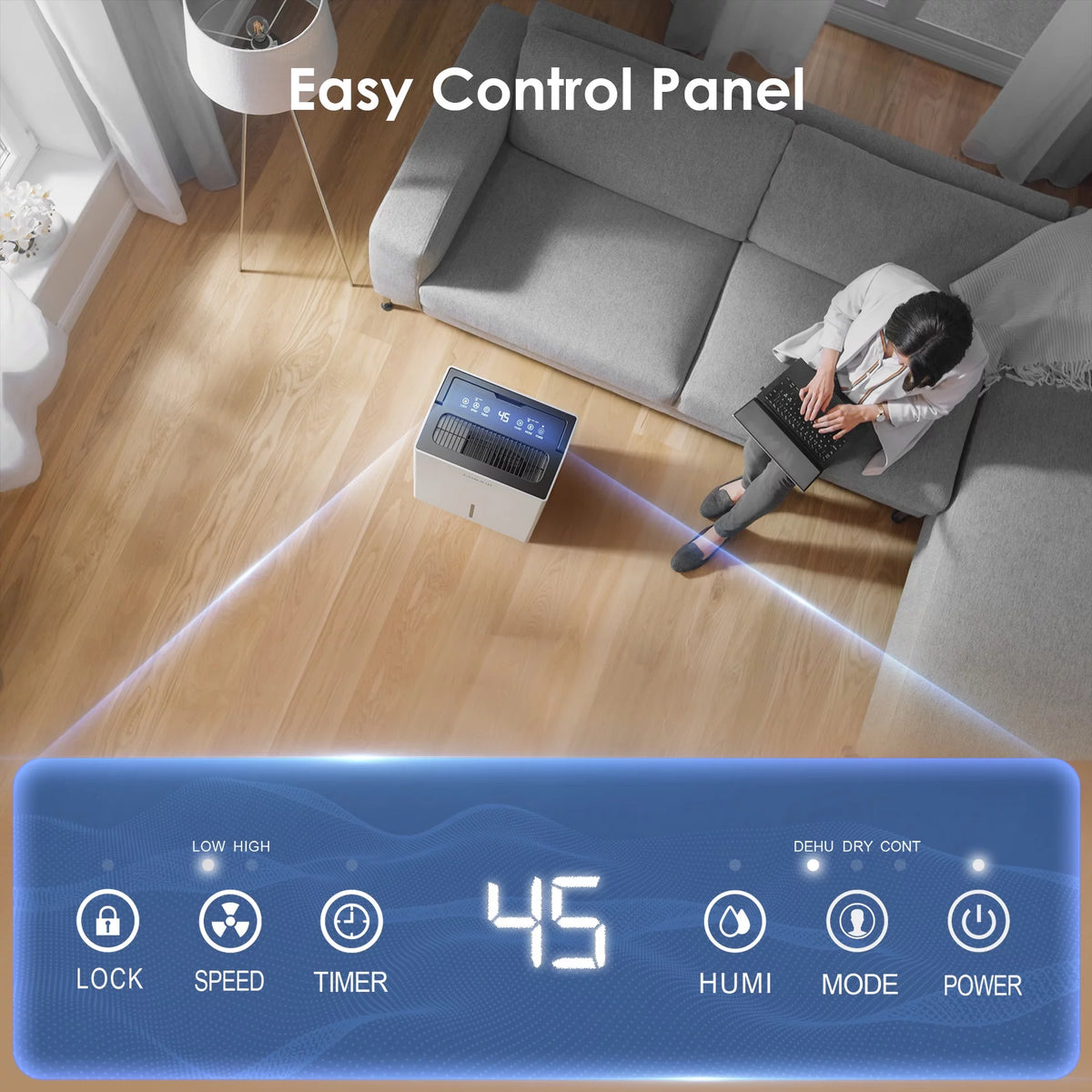 50 Pints Dehumidifier with Auto Defrost and 24H Timer Y3398