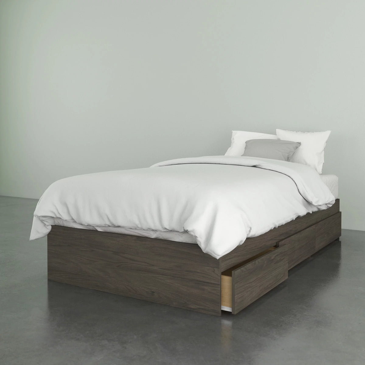 Twin Size Storage Wood Bed Frame with 3 Drawers M6192