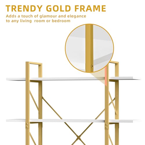 5 Tier Gold Bookshelf W669