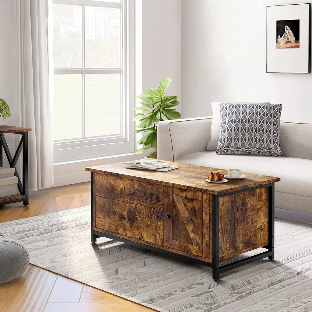 41.7" Lift Top Coffee Table with Storage Drawer Y847