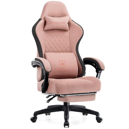 Fabric Gaming Chair with Footrest S781