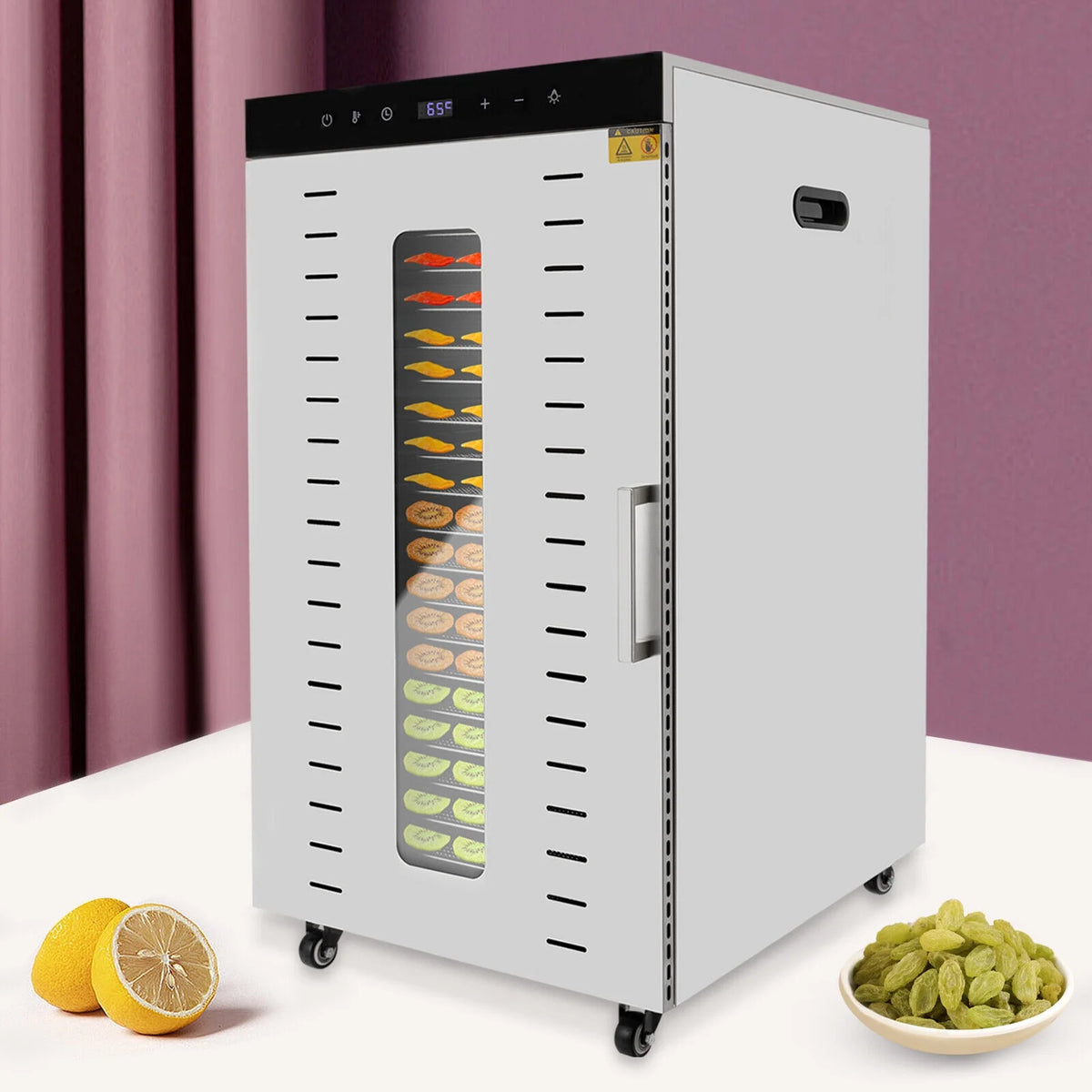 1700W Multi-Tier Electric Food Dehydrator with 20 Stainless Steel Trays M711