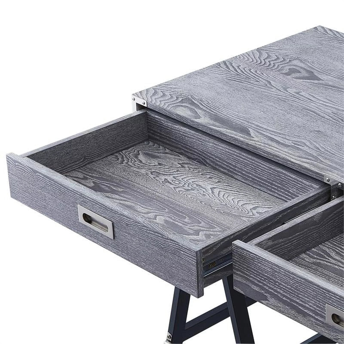 Gray 2-Drawer Wood Writing Desk A4246