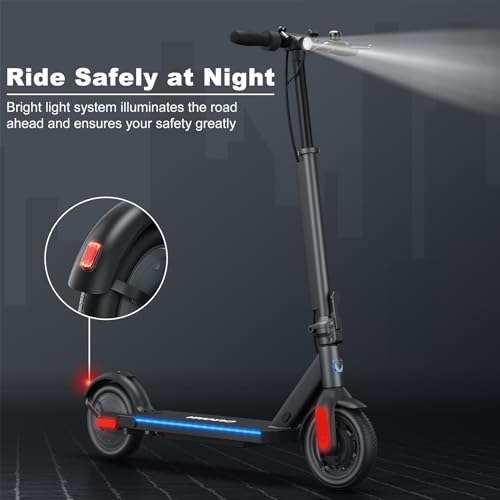Electric Scooter with Folding, Solid Tires, Dual Braking, Cruise Control N993