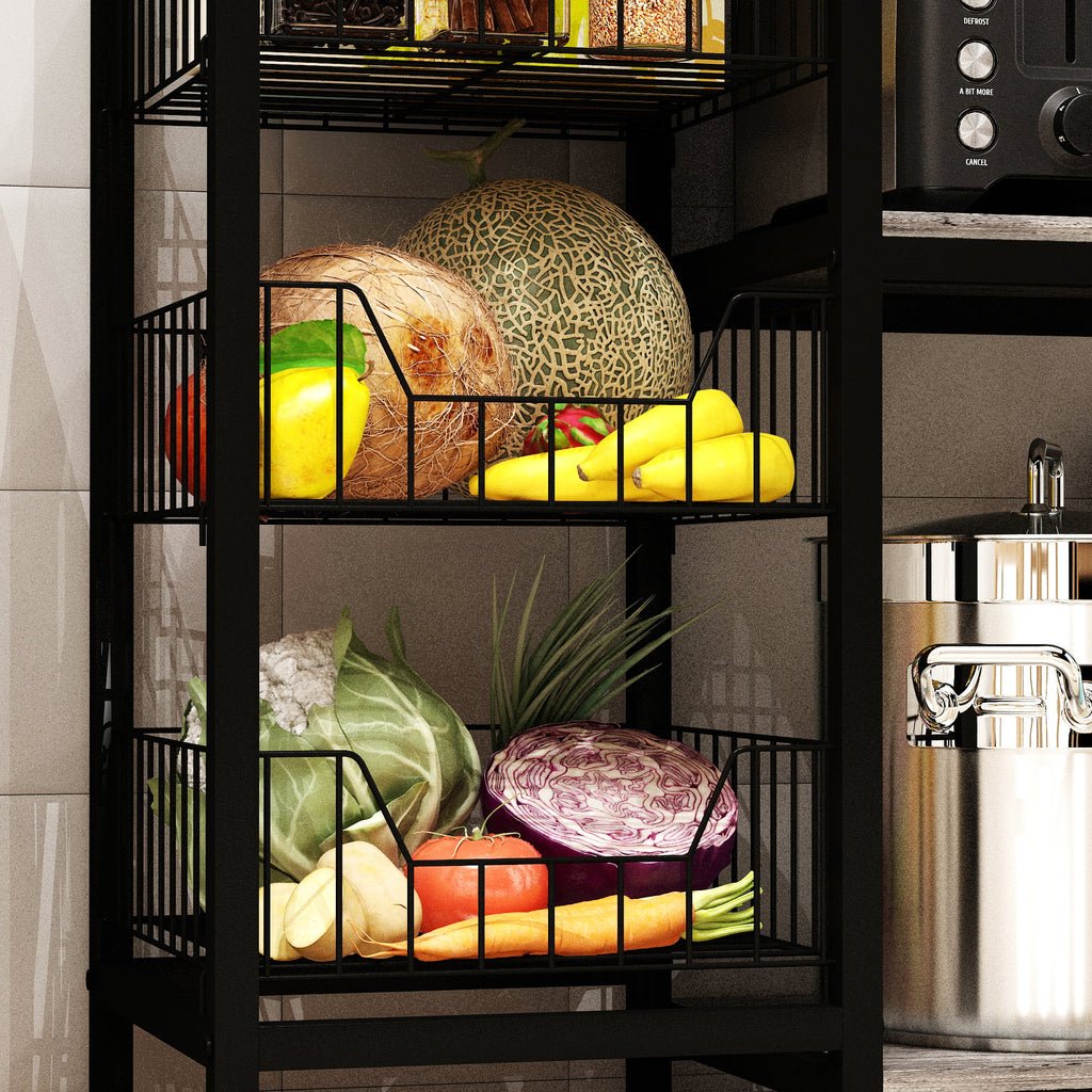 5-Tier Kitchen Bakers Rack with Baskets K228